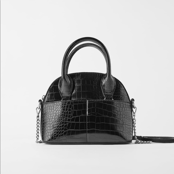 Zara embossed mini bowling bag - Picture 4 of 11